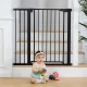Ecotoys drošības vārtiņi kāpnēm un durvīm, 74-132 cm, melni