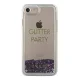 Guess iPhone 6 / 7 / 8 / SE vāciņš Liquid Glitter Party, violets