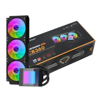 Procesora šķidruma dzesētājs DarkFlash CB360 ARGB 3x120mm 300W, melns