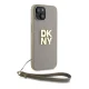 DKNY iPhone 15 Plus vāciņš Wrist Strap Stock Logo, bēšs