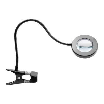 Activeshop LED lupa lampa Snake Ring galdam, melna
