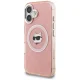 Karl Lagerfeld IML Choupette Head Logo MagSafe vāciņš iPhone 16, rozā