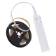 LED lente ar kustības sensoru, 2m, uz baterijām / USB, silti balta