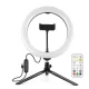 Puluz Pastāvīgās Dienas Gaismas Komplekts LED RGBW, 26cm ar Mini Galda Statīvu Tripodu | Vlogging RGB Ringlight...