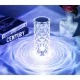 Izoxis kristāla lampa ar rožu projektoru, caurspīdīga