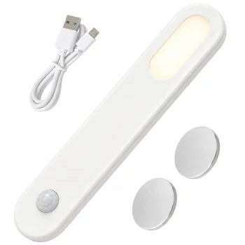 Magnētiska LED lampa ar kustību sensoru un USB, 1.5W, Balta