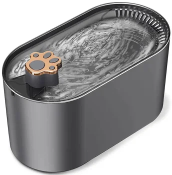 Automātiskais Suņu un Kaķu Dzeramtrauks Strūklaka Bļoda Vieta Ūdenim 3L, Pelēks | Dog and Cat Water Fountain...