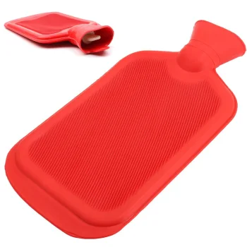 Gumijas Termofors, Karstā Ūdens Sildītājs, Sildpudele, Siltuma Spilventiņš, 2L, Sarkana | Rubber Hot Water...