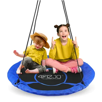 4Fizjo 701 bērnu dārza šūpoles Bocianie Gniazdo XL 110 cm, zilas