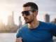 Viedās brilles ar 2K kameru, Bluetooth 5.3 un diktofonu, melnas