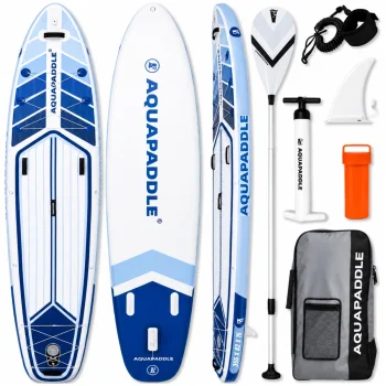 AquaPaddle SUP dēlis 355x82x15 cm ar piederumiem, 200 kg, Navigator Blue