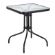 Dārza galds Multigarden 60x60 cm, stikla virsma