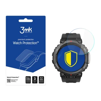 3mk Watch Protection™ hibrīdstikls FlexibleGlass Lite Amazfit T‑Rex 2 viedpulkstenim