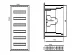Virsapmetuma sadales skapis TIBOX 440x1050x115mm, 6x16P, IP54