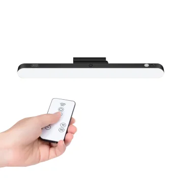 XO YH08B magnētiskā LED lampa ar pulti, 1200mAh, melna