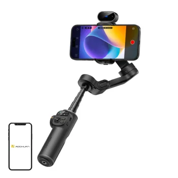 Aochuan Smart X2 viedtālruņa stabilizators ar AI sensoru melns