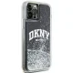 DKNY iPhone 12 / 12 Pro vāciņš Liquid Glitter Big Logo, melns