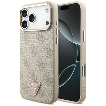 Guess 4G Triangle Logo MagSafe vāciņš iPhone 17 / 18 Pro Max, Rose Gold