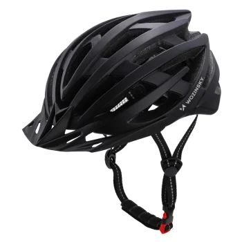 Wozinsky HT-28VCD MTB velo ķivere ar USB aizmugurējo gaismu L melna
