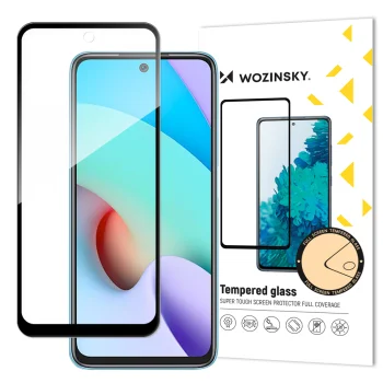 5D Aizsargstikls Xiaomi Redmi 10, Melns Pilna Pārklājuma (Tempered Glass)