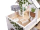 Bērnu Spēļu Koka Leļļu Māja ar Mēbelēm un LED Gaismu LULILO, 78cm | Play Dollhouse with Furniture