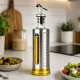 Stikla eļļas un etiķa dozators ar mērtrauku un tērauda uzgali, 500 ml