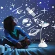 Galda lampa ar projektoru NLO / Astronauts