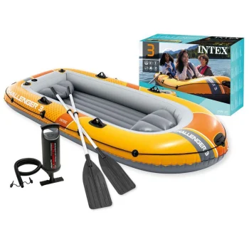 Piepūšamā laiva 3 personām INTEX Challenger 3 ar sūkni un airiem 66313