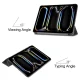 Apple iPad Pro 11\'\' (2024) (A2837 A2925) PU Leather Protective Tri-fold Book Case Cover, Black | Planšetes Vāciņš...