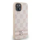 DKNY iPhone 15 / 14 / 13 vāciņš Checkered Mono Pattern & Printed Stripes, rozā