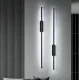 LED sienas gaismeklis, minimālistiska lampa, garums 100cm, 6000K, Melns | LED Light Wall Lamp Sconce