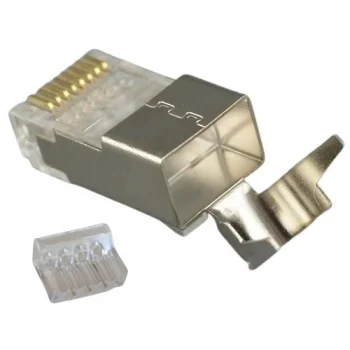 Ekranēti RJ45 moduļu spraudņi FTP CAT7 kabelim, 8P8C, 20 gab.