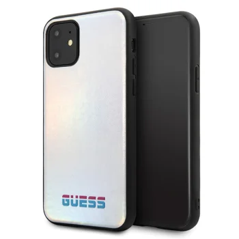 Guess iPhone 11 Pro Max vāciņš Iridescent, sudraba