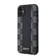 Dkny iPhone 11 / XR vāciņš Leather Checkered Mono Pattern MagSafe, melns