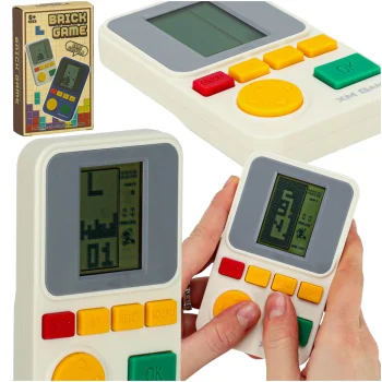 Pārnēsājama elektroniskā retro spēļu konsole, balta