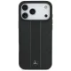 Mercedes vāciņš iPhone 17 Pro Max ar MagSafe Leather Laurel Leaves Stripes, melns