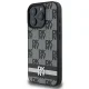 DKNY iPhone 16 Pro vāciņš Checkered Pattern & Printed Stripes, melns