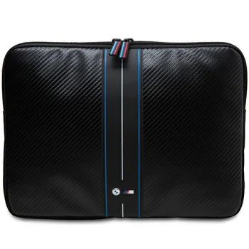 BMW Carbon & Blue Stripe klēpjdatora maciņš 16", melns