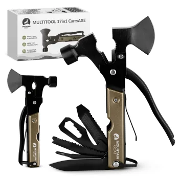 Daudzfunkcionāls tūrisma instruments 17in1 CarryAXE Mountain Goat, melns