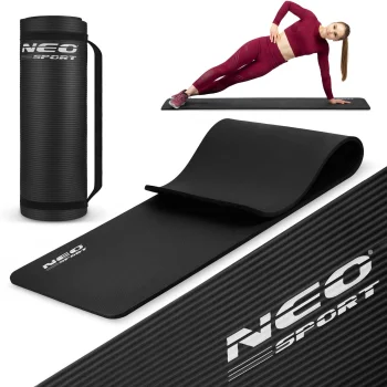 Neo-Sport vingrošanas paklājiņš 183x60 cm, melns