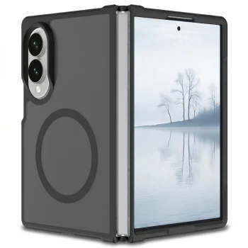 Tech-Protect Magmat MagSafe vāciņš Samsung Galaxy Z Fold 8 tālrunim, melns matēts