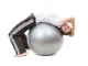 Fitnesa vingrošanas gumijas bumba ar pumpi 65cm, sudraba | Exercise Fitness Gym Ball