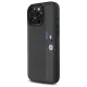 BMW tālruņa vāciņš iPhone 16 Pro M Perforated Tricolor Detail Line, tumši pelēks