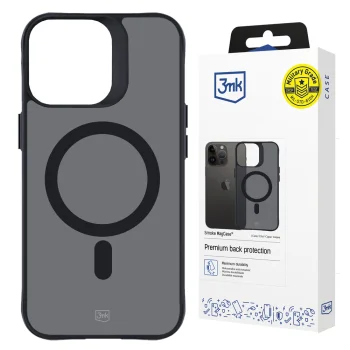 3mk iPhone 15 Pro Max vāciņš Smoke MagCase, puscaurspīdīgs