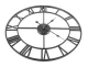 Ruhhy 01562 Sienas pulkstenis ar romiešu cipariem, Retro Loft 3D, 47 cm, Melns