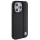 BMW Leather Textured & Stripe vāciņš iPhone 15 Pro Max, Black