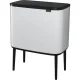 Atkritumu šķirošanas tvertne Brabantia Bo Touch Bin 3 x 11 L, balta