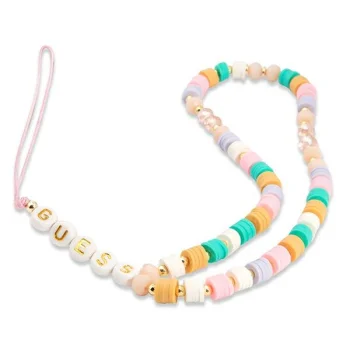 Guess GUSTFLWP Heishi Beads tālruņa piekariņš, rozā