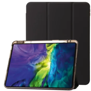 Apple iPad Pro 11'' (2024) (A2837 A2925) Trifold Stand PU Leather Cover Case, Black | Planšetes Vāciņš Maciņš...