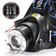 LED T6 Zoom galvas lukturis ar 2 akumulatoriem